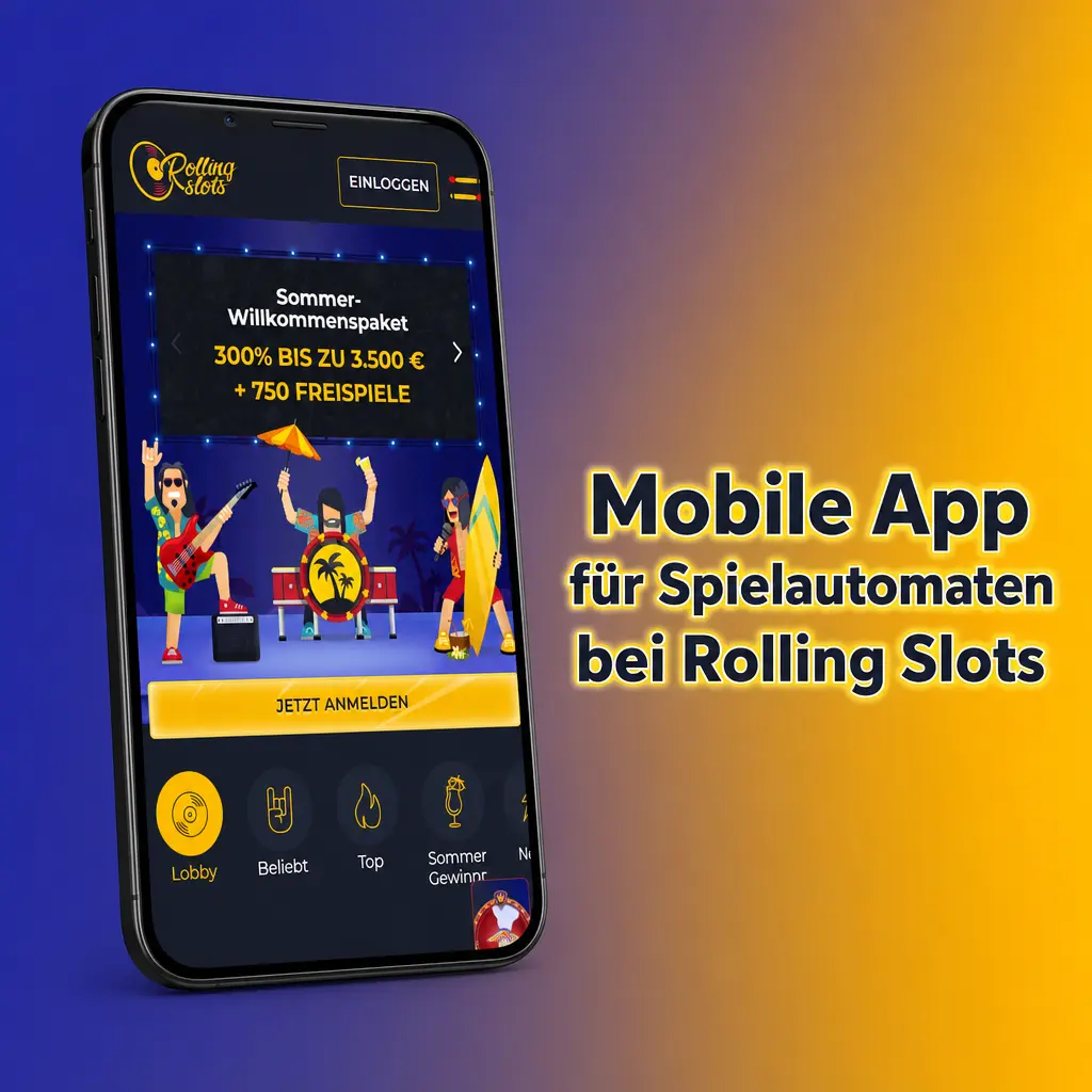 Rolling Slots Mobile App für Spielautomaten