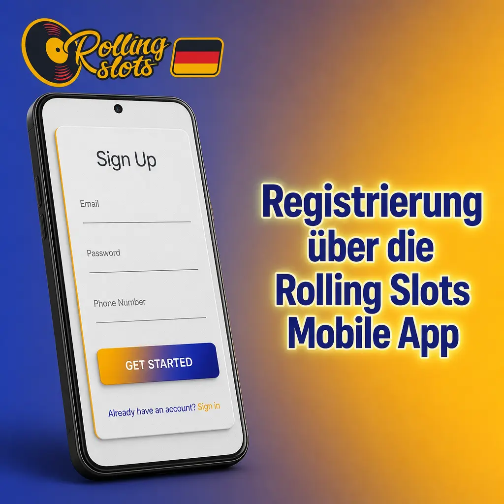 Rolling Slots Mobile App Registrierung auf Android