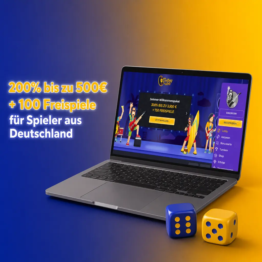 200% bis zu 500€ + 100 Freispiele Willkommensbonus bei Rolling Slots