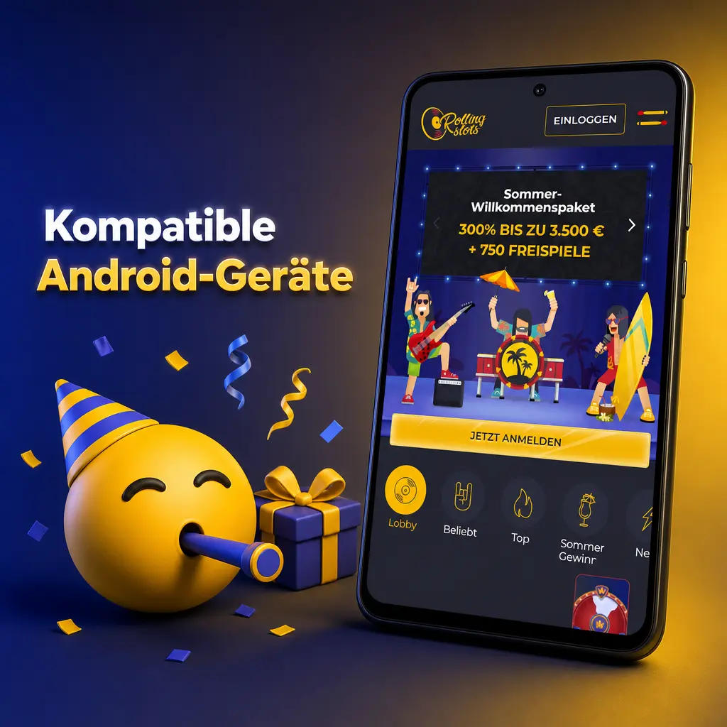 Kompatible Android-Geräte für die Rolling Slots App