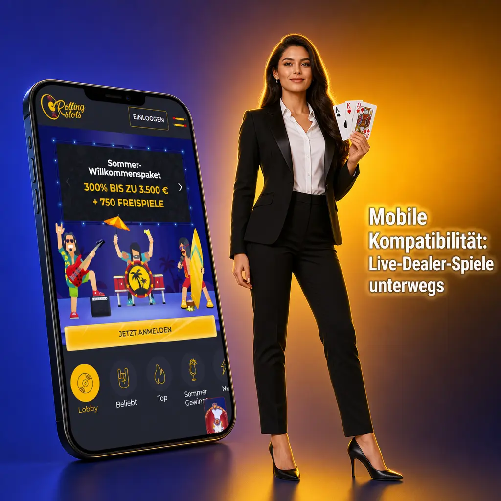 Mobile Kompatibilität – Live-Dealer-Spiele auf Smartphone