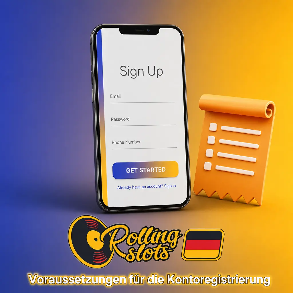 Voraussetzungen für die Kontoregistrierung bei Rolling Slots