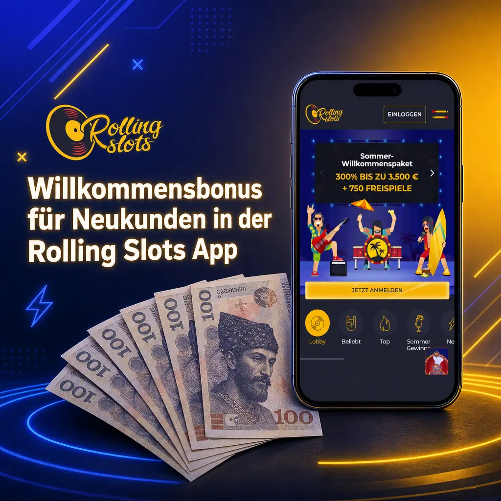 Willkommensbonus für Neukunden in der Rolling Slots App